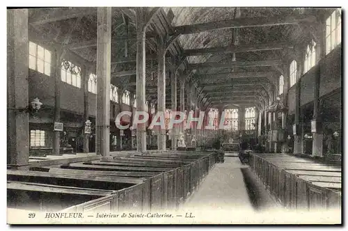 Cartes postales Honfleur Interieur de Sainte Catherine