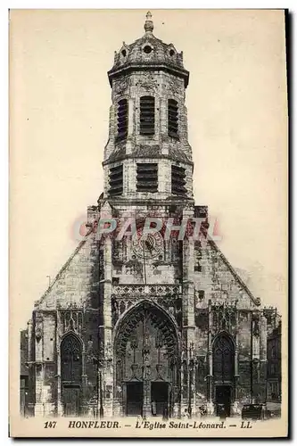 Cartes postales Honfleur L&#39Eglise Saint Leonard