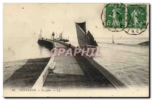 Cartes postales Honfleur La Jetee Bateaux