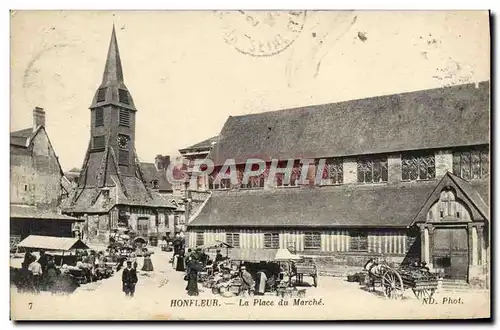 Cartes postales Honfleur L&#39Eglise Sainte Catherine et le Marche