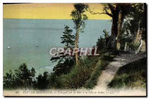 Cartes postales Environs de Honfleur Echappee sur la mer a la Cote de Grace