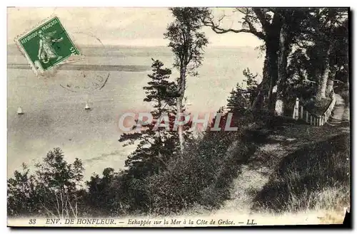 Cartes postales Honfleur Echappee Sur la Mer a la Cote de Grace