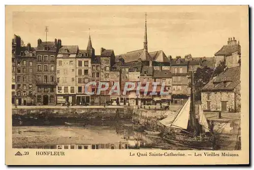 Cartes postales Honfleur Quai Ste Catherine Les Vieilles Maisons Bateaux