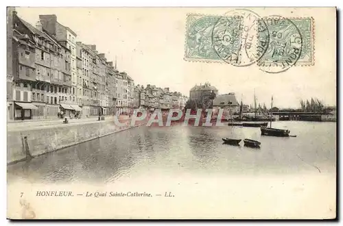 Ansichtskarte AK Honfleur Quai Ste Catherine