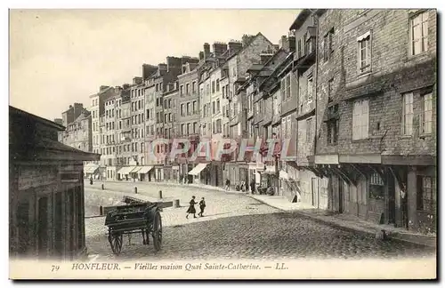 Cartes postales Honfleur Vieilles Maisons Quai Saint Catherine