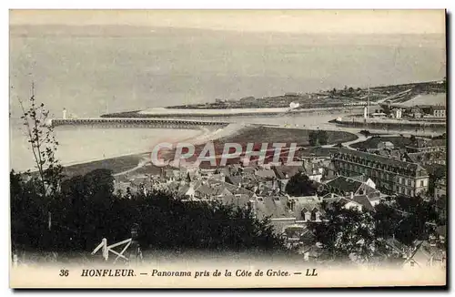 Ansichtskarte AK Honfleur Panorama Pris de la Cote De Grace