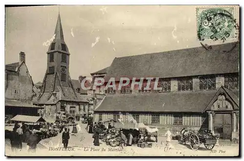 Cartes postales Honfleur La Place du Marche