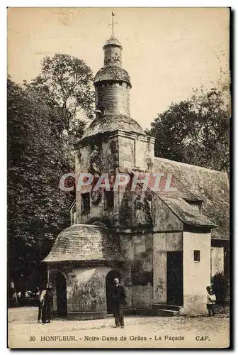 Cartes postales Honfleur Notre Dame De Grace La Facade