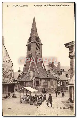 Cartes postales Honfleur Clocher de Eglise Sainte Catherine