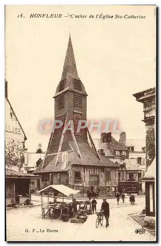 Cartes postales Honfleur Clocher de L&#39Eglise Ste Catherine