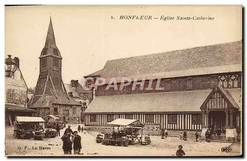 Cartes postales Honfleur L&#39Eglise Ste Catherine