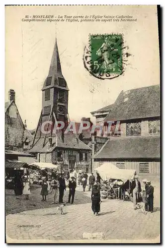 Cartes postales Honfleur Le Clocher L&#39Eglise Ste Catherine