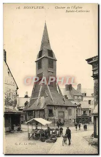 Cartes postales Honfleur Le Clocher L&#39Eglise Ste Catherine