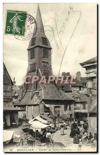 Cartes postales Honfleur Le Clocher L&#39Eglise Ste Catherine