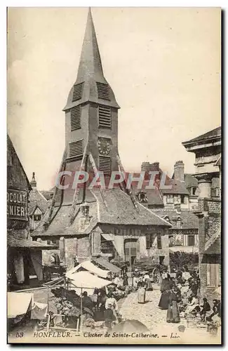 Cartes postales Honfleur Le Clocher L&#39Eglise Ste Catherine