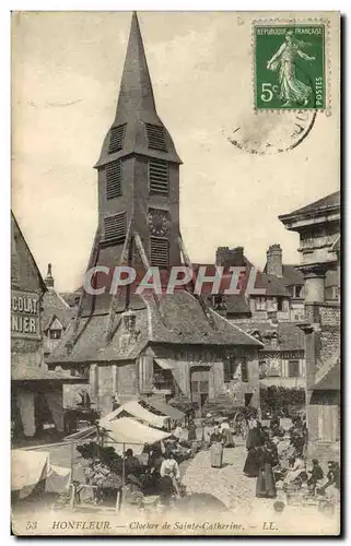 Cartes postales Honfleur Le Clocher L&#39Eglise Ste Catherine