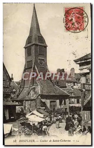 Cartes postales Honfleur Le Clocher L&#39Eglise Ste Catherine