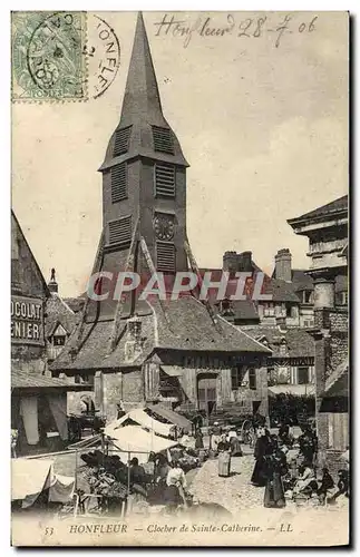 Cartes postales Honfleur Le Clocher L&#39Eglise Ste Catherine