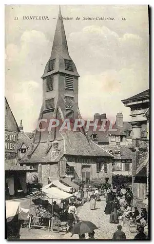 Cartes postales Honfleur Le Clocher L&#39Eglise Ste Catherine