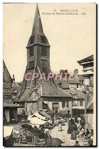 Cartes postales Honfleur Le Clocher L&#39Eglise Ste Catherine