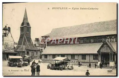 Cartes postales Honfleur Clocher L&#39Eglise Ste Catherine