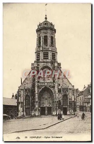 Ansichtskarte AK Honfleur L&#39Eglise St Leonard