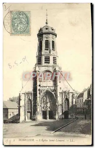 Cartes postales Honfleur L&#39Eglise Saint Leonard