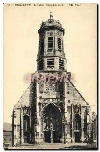 Ansichtskarte AK Honfleur L&#39Eglise Saint Leonard