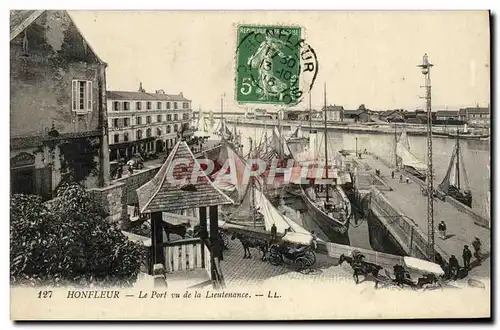 Cartes postales Honfleur Le Port Vu de la Lieutenance Bateaux