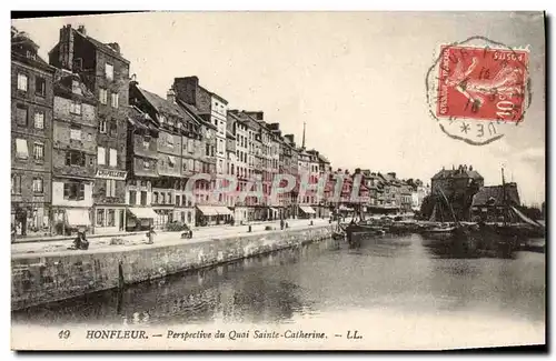 Ansichtskarte AK Honfleur Prespective du Quai Sainte Catherine