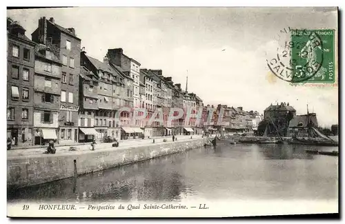 Ansichtskarte AK Honfleur Prespective du Quai Sainte Catherine