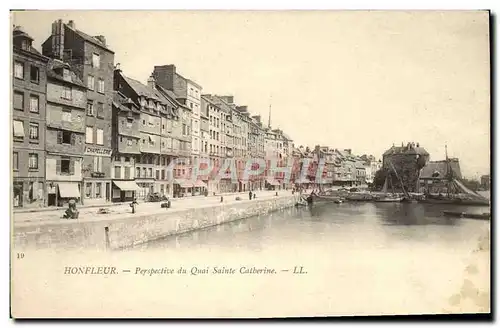 Ansichtskarte AK Honfleur Prespective du Quai Sainte Catherine