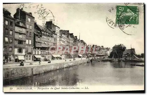 Ansichtskarte AK Honfleur Prespective du Quai Sainte Catherine