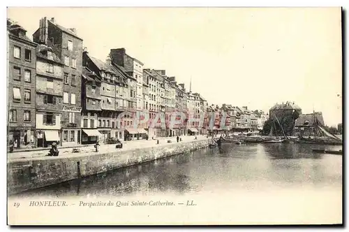 Ansichtskarte AK Honfleur Prespective du Quai Sainte Catherine