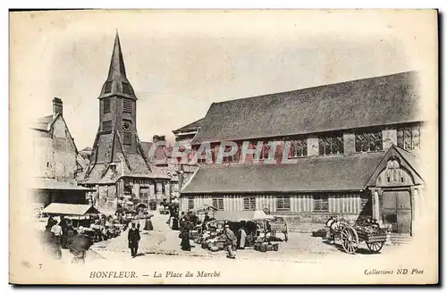 Ansichtskarte AK Honfleur La Place du Marche