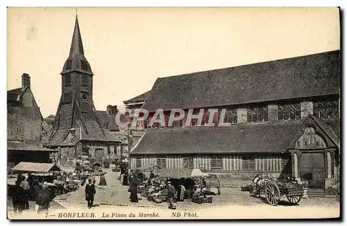 Cartes postales Honfleur La Place du Marche