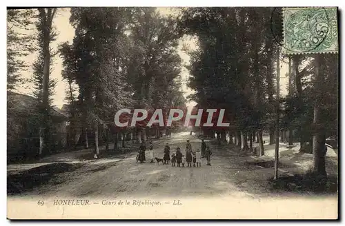 Cartes postales Honfleur Cours de la Republique Enfants