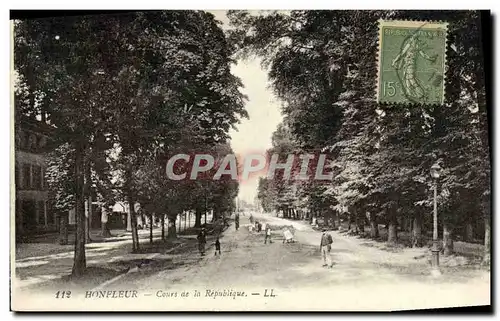 Ansichtskarte AK Honfleur Cours de la Republique