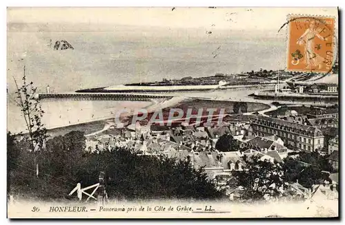 Ansichtskarte AK Honfleur Panorama pris de la Cote de Grace