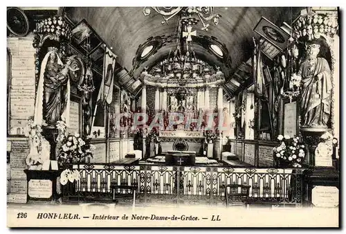 Cartes postales Honfleur Interieur de Notre Dame de Grace