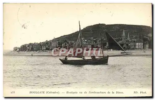 Ansichtskarte AK Honfleur Houlgate vu de l&#39embouchure de la Dives Bateau