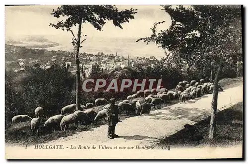 Cartes postales Houlgate La Route de Villers et Vue sur Houlgate Berger et moutons