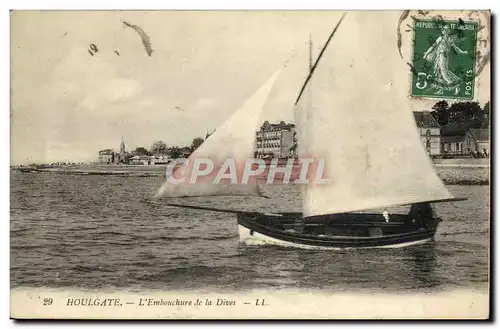 Ansichtskarte AK Houlgate L&#39Embouchure de la Dives Bateau