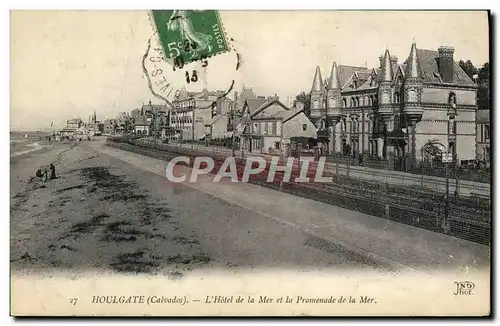 Cartes postales Houlgate Le Hotel de la Mer et la Promeande de la Mer