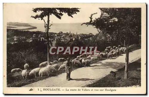 Ansichtskarte AK Houlgate La Route de Villers et Vue sur Houlgate Berger et moutons