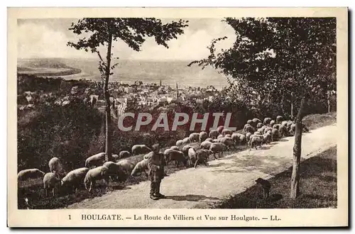 Ansichtskarte AK Houlgate La Route de Villers et Vue sur Houlgate Berger et moutons