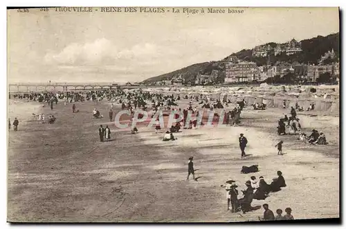 Ansichtskarte AK Trouville Reine des Plages La Plage a Maree basse