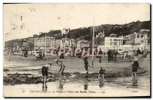 Ansichtskarte AK Trouville La Plage et l&#39Hotel des Roches Noires