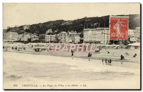 Cartes postales Trouville La Plage et les Hotels