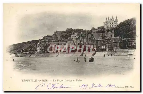 Ansichtskarte AK Trouville La Plage Chalets et Villas